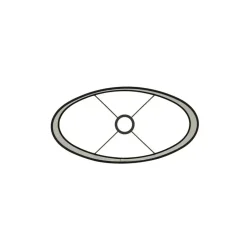 Light & Living Lampenkap Ovaal Velours - Zwart - 30x15x25cm Discount