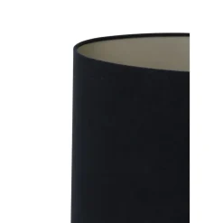 Light & Living Lampenkap Ovaal Velours - Zwart - 30x15x25cm Discount