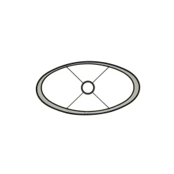 Light & Living Lampenkap Ovaal Velours - Zwart - 30x15x25cm Discount