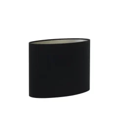 Light & Living Lampenkap Ovaal Velours - Zwart - 30x15x25cm Discount