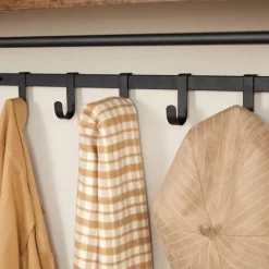 Merkloos Lange Kapstok voor de Muur of Wand - 90 cm Lang - Rustiek Bruin - Vintage Clearance