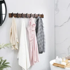 ACAZA Lange Muur Kapstok - Retro School Kapstok - Bruin - 88 cm Lang Sale