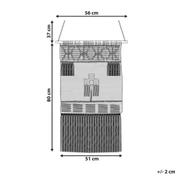 Beliani LARKANA - Wanddecoratie - Beige - Katoen Discount