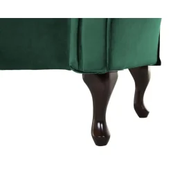 Beliani LATTES - Chaise longue - Groen - Rechterzijde - Fluweel Discount