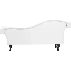Beliani LATTES - Chaise longue - Wit - Linkerzijde - Kunstleer Sale