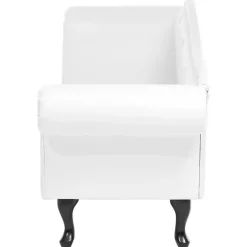 Beliani LATTES - Chaise longue - Wit - Linkerzijde - Kunstleer Sale