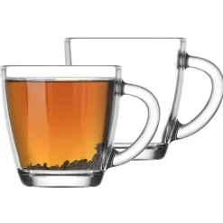 LAV Koffie/thee glazen - 2x stuks - glas - 230 ml Outlet