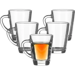 LAV Theeglazen/koffie glazen - transparant glas - 2x - 250 ml Hot
