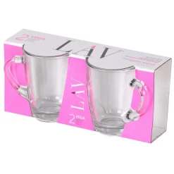 LAV Theeglazen/koffie glazen - transparant glas - 2x - 250 ml Hot