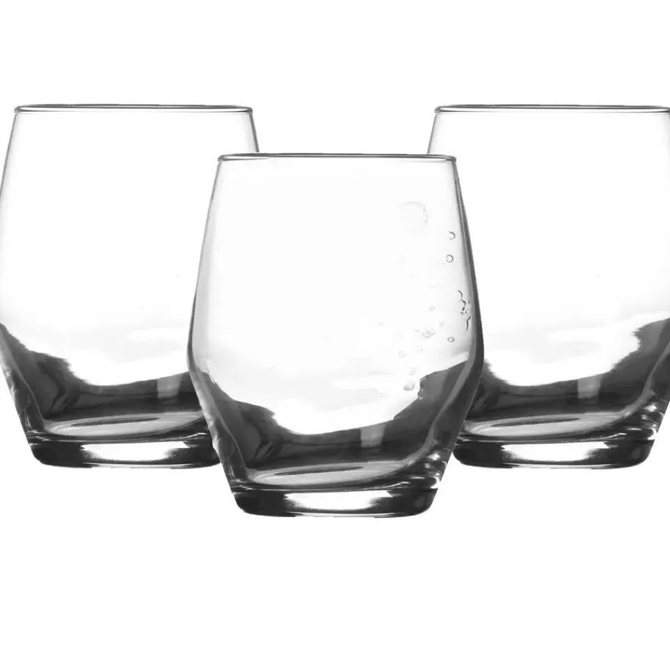 LAV Waterglazen Ella - transparant glas - 3x stuks - 370 ml Outlet