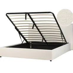 Beliani LAVAUR - Bed met opbergruimte - Off-white - 160 x 200 cm - Bouclé Best