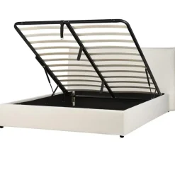 Beliani LAVAUR - Bed met opbergruimte - Off-white - 160 x 200 cm - Bouclé Best