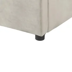 Beliani LAVAUR - Bed met opbergruimte - Taupe - 160 x 200 cm - Fluweel Online