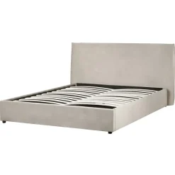 Beliani LAVAUR - Bed met opbergruimte - Taupe - 160 x 200 cm - Fluweel Online