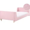 Beliani LAYE - Kinderbed - Roze - 90 x 200 cm - Bouclé Sale