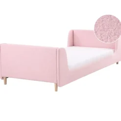 Beliani LAYE - Kinderbed - Roze - 90 x 200 cm - Bouclé Sale