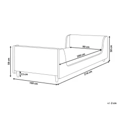 Beliani LAYE - Kinderbed - Roze - 90 x 200 cm - Bouclé Sale