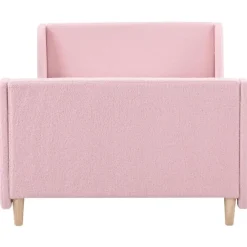 Beliani LAYE - Kinderbed - Roze - 90 x 200 cm - Bouclé Sale