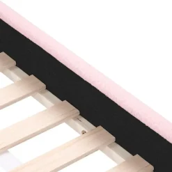 Beliani LAYE - Kinderbed - Roze - 90 x 200 cm - Bouclé Sale