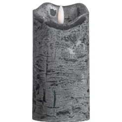 Leen Bakker LED Kaars Rustiek - donkergrijs - 15xØ7,6 cm Clearance