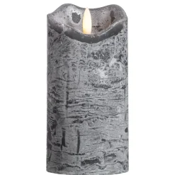 Leen Bakker LED Kaars Rustiek - donkergrijs - 15xØ7,6 cm Clearance