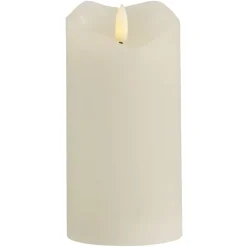 Leen Bakker LED kaars rustiek - off-white - 15xØ7,6 cm Hot