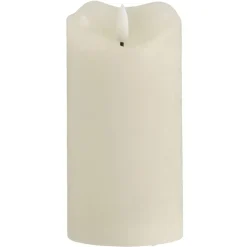 Leen Bakker LED kaars rustiek - off-white - 15xØ7,6 cm Hot