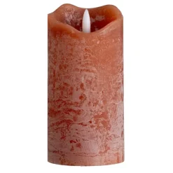 Leen Bakker LED kaars rustiek - terra - 15xØ7,6 cm Best