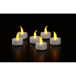 Anna's Collection LED waxinelichtjes gele vlam 6x stuks Best