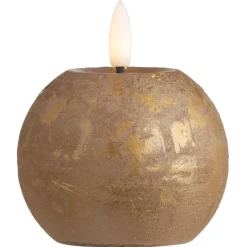 Leen Bakker LED-kaars Bal - goudkleur - Ø8 cm Online