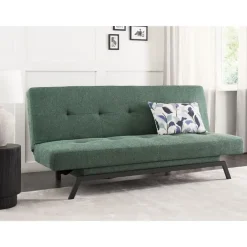 Beliani LEEDS - Slaapbank 3-zits - Groen - Polyester Online