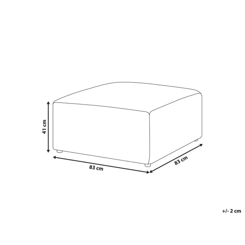 Beliani LEMVIG - Ottomaan - Donkergroen - Corduroy Sale