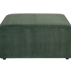 Beliani LEMVIG - Ottomaan - Donkergroen - Corduroy Sale