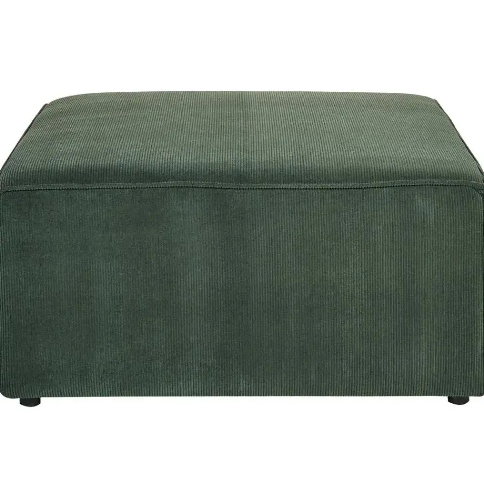 Beliani LEMVIG - Ottomaan - Donkergroen - Corduroy Sale