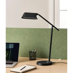 Leen Bakker LEONIS - Bureaulamp LED - Zwart - Synthetisch materiaal Outlet
