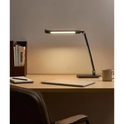 Leen Bakker LEPUS - Bureaulamp LED - Donkergrijs - Synthetisch materiaal New