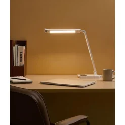 Leen Bakker LEPUS - Bureaulamp LED - Wit - Synthetisch materiaal Best