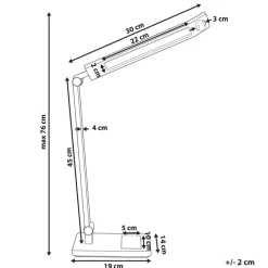 Leen Bakker LEPUS - Bureaulamp LED - Wit - Synthetisch materiaal Best