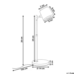 Leen Bakker LIBRA - Bureaulamp LED - Zwart - Synthetisch materiaal Sale