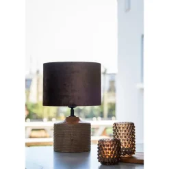 Light & Living - Lampenkap GEMSTONE - Ø25x18cm - Bruin Clearance