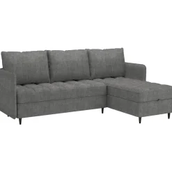 Dorel Home Lindhus - Bank met chaise longue omkeerbaar in stof grijs New