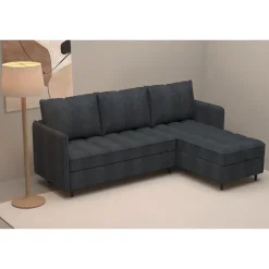 Dorel Home Lindhus - Bank met chaise longue omkeerbaar in corduroy antraciet Sale