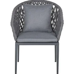 Beliani LIPARI - Tuinstoel set van 2 - Grijs - Aluminium Best