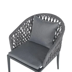 Beliani LIPARI - Tuinstoel set van 2 - Grijs - Aluminium Best