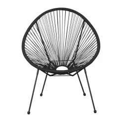 Leen Bakker Lisomme Bo draad tuinstoel zwart Outlet