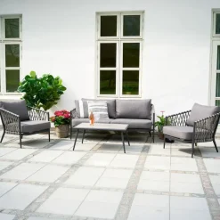 Leen Bakker Lisomme Christel 4 delige tuin loungeset donkergrijs Online