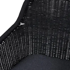 Leen Bakker Lisomme Loki Rotan Tuinstoel Zwart - Met Zitkussen Best