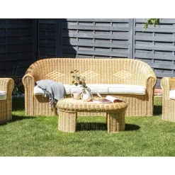 Beliani LIVADEIA - 3-zits tuinbank - Natuurlijk - Rotan Discount