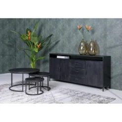 Livingfurn - Dressoir Kala Open 180 cm - Mangohout Hot