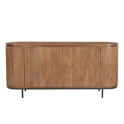 Livingfurn - Dressoir Noor Natural 170cm - Mangohout / Gecoat Staal Discount